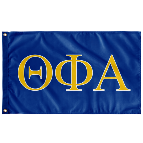 Theta Phi Alpha Sorority Flag - Navy, Goldenrod & White