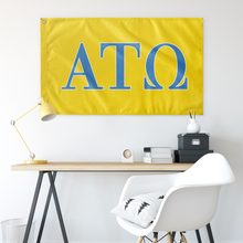 Load image into Gallery viewer, Alpha Tau Omega Fraternity Flag - Yellow, Blue &amp; White