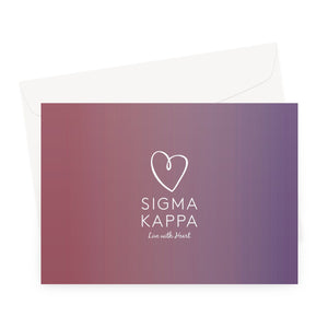Sigma Kappa Live With Heart Gradient Greeting Card