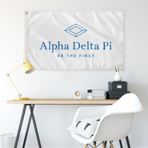 Alpha Delta Pi Be The First Sorority Flag - Azure & White