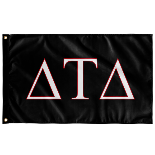 Delta Tau Delta Fraternity Flag - Black, White & Red