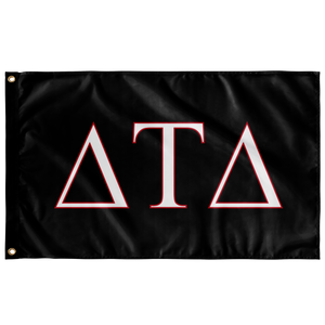 Delta Tau Delta Fraternity Flag - Black, White & Red