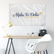 Load image into Gallery viewer, Alpha Xi Delta Sorority Flag - Logo White Multi