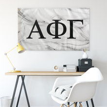 Load image into Gallery viewer, Alpha Phi Gamma White Marble Greek Flag