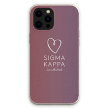 Load image into Gallery viewer, Sigma Kappa Live With Heart Gradient Eco Phone Case