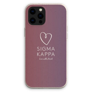 Sigma Kappa Live With Heart Gradient Eco Phone Case