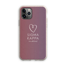 Load image into Gallery viewer, Sigma Kappa Live With Heart Gradient Eco Phone Case