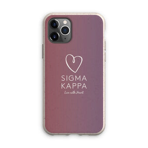 Sigma Kappa Live With Heart Gradient Eco Phone Case