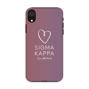 Sigma Kappa Live With Heart Gradient Tough Phone Case