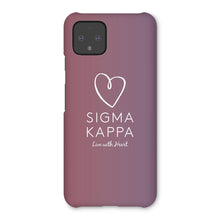 Load image into Gallery viewer, Sigma Kappa Live With Heart Gradient Snap Phone Case