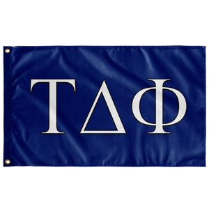 Tau Delta Phi Fraternity Flag - Royal, White & Black