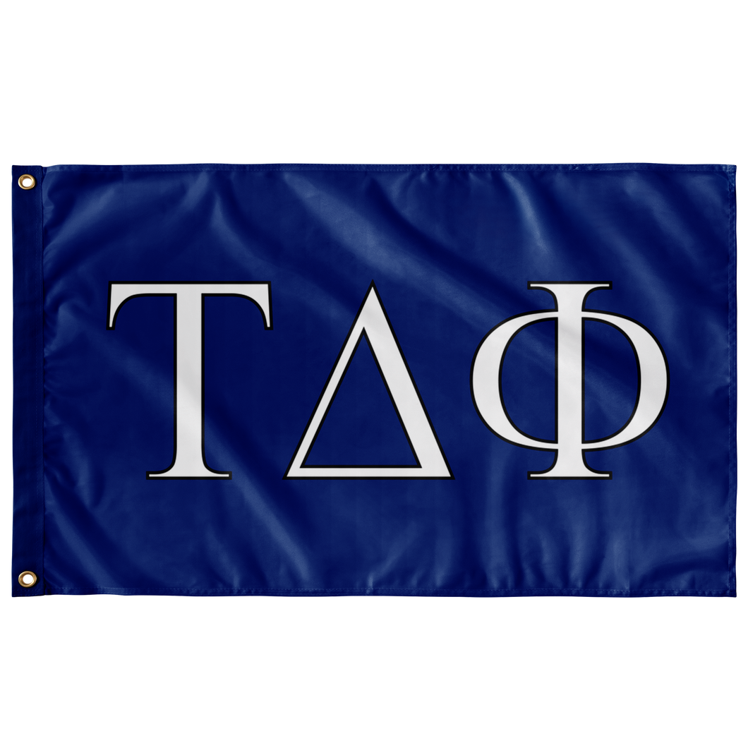 Tau Delta Phi Fraternity Flag - Royal, White & Black