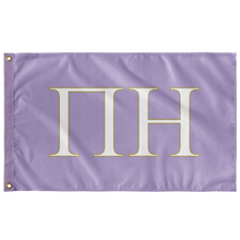 Load image into Gallery viewer, Pi Eta Greek Flag - Lavender, White &amp; Flax Gold