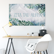 Load image into Gallery viewer, Zeta Tau Alpha Tropical Teal Greek Flag