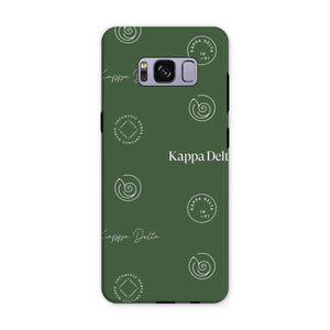 Kappa Delta Step Pattern Tough Phone Case - Dark Olive