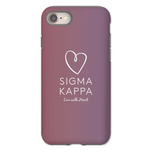 Load image into Gallery viewer, Sigma Kappa Live With Heart Gradient Tough Phone Case