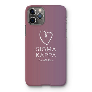 Sigma Kappa Live With Heart Gradient Snap Phone Case