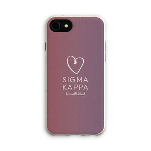 Sigma Kappa Live With Heart Gradient Eco Phone Case