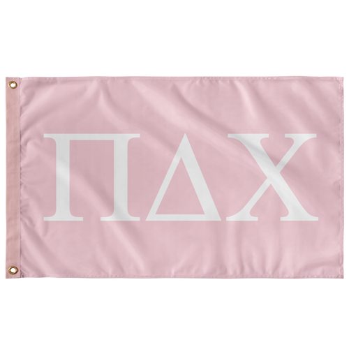Pi Delta Chi Sorority Flag - Azalea & White