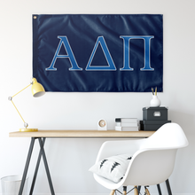 Load image into Gallery viewer, Alpha Delta Pi Sorority Letter Flag - Midnight, Azure &amp; White