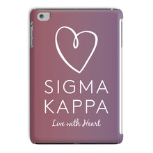 Load image into Gallery viewer, Sigma Kappa Live With Heart Gradient Tablet Cases