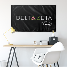 Load image into Gallery viewer, Delta Zeta Truly Sorority Flag - Black