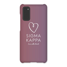 Load image into Gallery viewer, Sigma Kappa Live With Heart Gradient Snap Phone Case