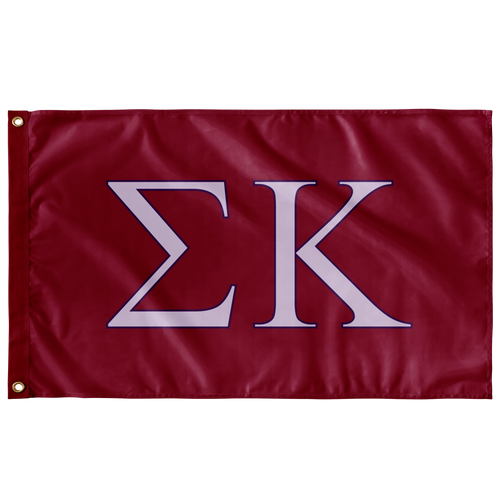Sigma Kappa Sorority Flag - Maroon, Lavender & Purple