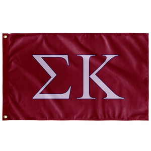 Sigma Kappa Sorority Flag - Maroon, Lavender & Purple