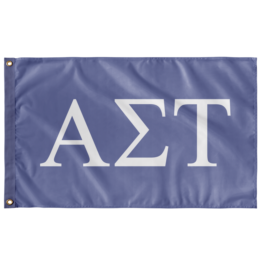 Alpha Sigma Tau Sorority Flag - Purple & White