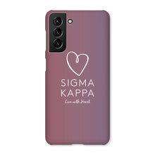 Load image into Gallery viewer, Sigma Kappa Live With Heart Gradient Snap Phone Case