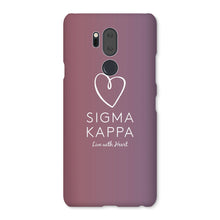 Load image into Gallery viewer, Sigma Kappa Live With Heart Gradient Snap Phone Case