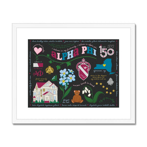 Alpha Phi Symbols Artwork - Framed & Mounted Print