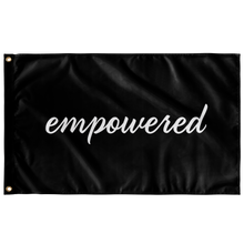 Load image into Gallery viewer, Empowered Sigma Sigma Sigma Sorority Flag - Black