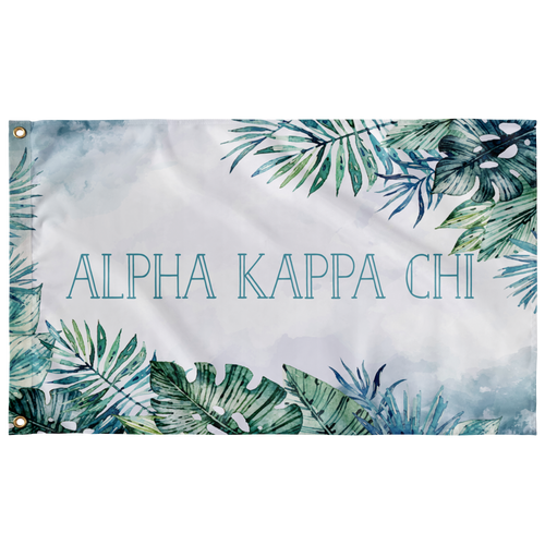 Alpha Kappa Chi Tropical Teal Greek Flag