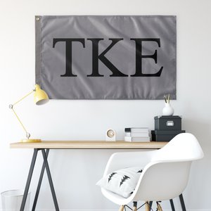 Tau Kappa Epsilon Fraternity Flag - Gray & Black