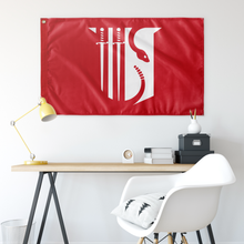 Load image into Gallery viewer, Theta Chi Fraternity Symbol Flag - Red &amp; White