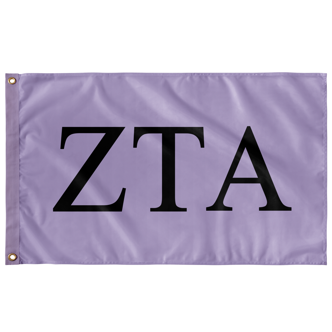 Zeta Tau Alpha Sorority Flag - Lavender & Black