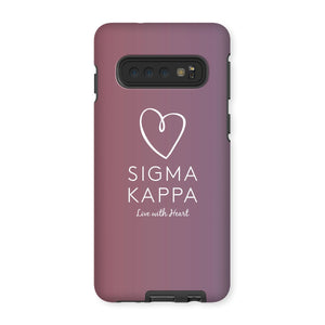 Sigma Kappa Live With Heart Gradient Tough Phone Case