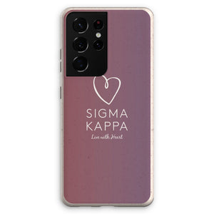 Sigma Kappa Live With Heart Gradient Eco Phone Case