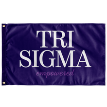 Load image into Gallery viewer, Tri Sigma Empowered Sorority Flag - Purple