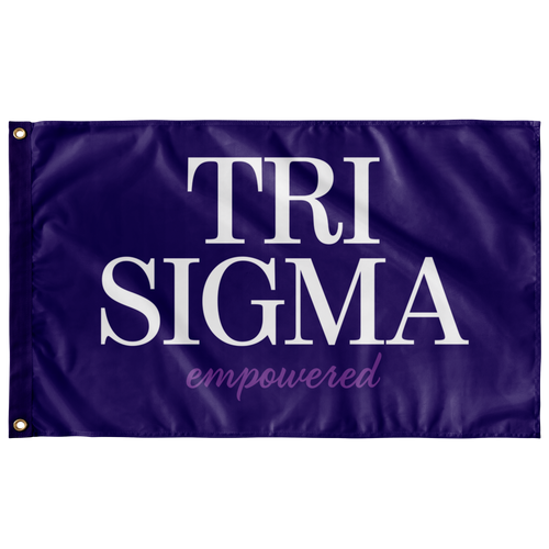 Tri Sigma Empowered Sorority Flag - Purple