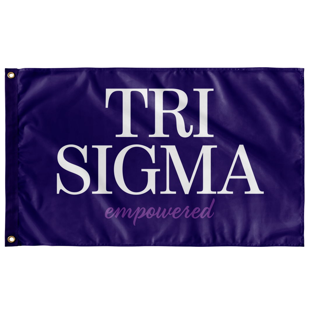 Tri Sigma Empowered Sorority Flag - Purple