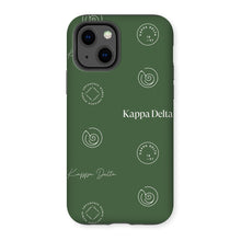 Load image into Gallery viewer, Kappa Delta Step Pattern Tough Phone Case - Dark Olive