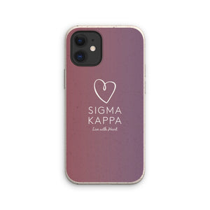 Sigma Kappa Live With Heart Gradient Eco Phone Case