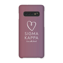 Load image into Gallery viewer, Sigma Kappa Live With Heart Gradient Snap Phone Case