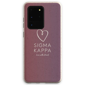 Sigma Kappa Live With Heart Gradient Eco Phone Case