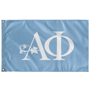 alpha phi sorority flag - light blue