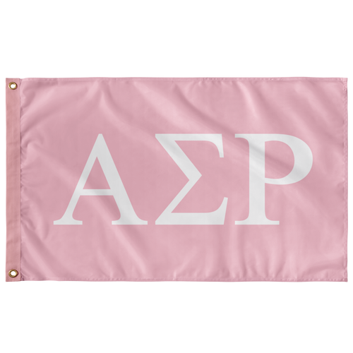 Alpha Sigma Rho Sorority Flag - Pink & White