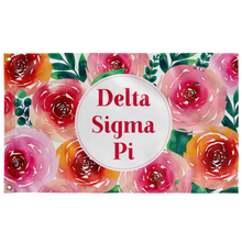 Load image into Gallery viewer, Delta Sigma Pi  Rosie Posie Sorority Flag